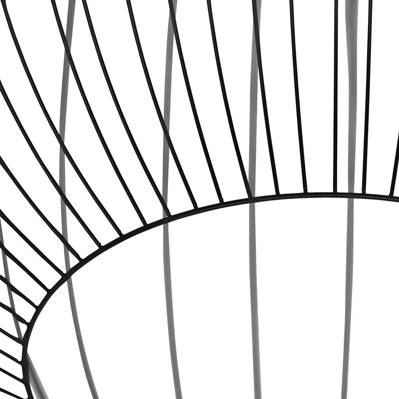 Design hanglamp rond zwart 70 cm - Dos