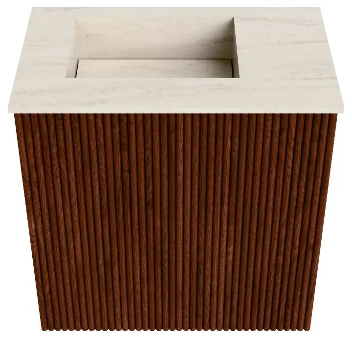 Mondiaz Joya DLux 40cm toiletmeubel ruby met wastafel faye links zonder kraangat meli