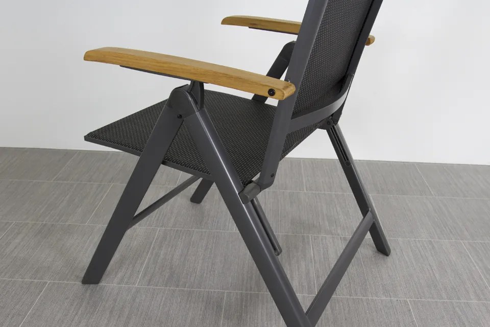 Hartman Napoli/Sonata verstelbare tuinset 160x90 cm. - Aluminium/Teak