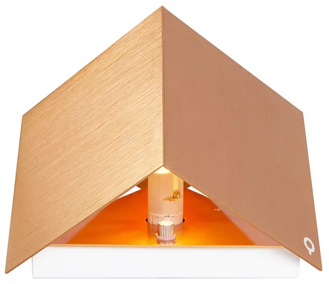 Moderne wandlamp koper met lichteffect - Cube Design, Modern G9 kubus / vierkant Binnenverlichting Lamp
