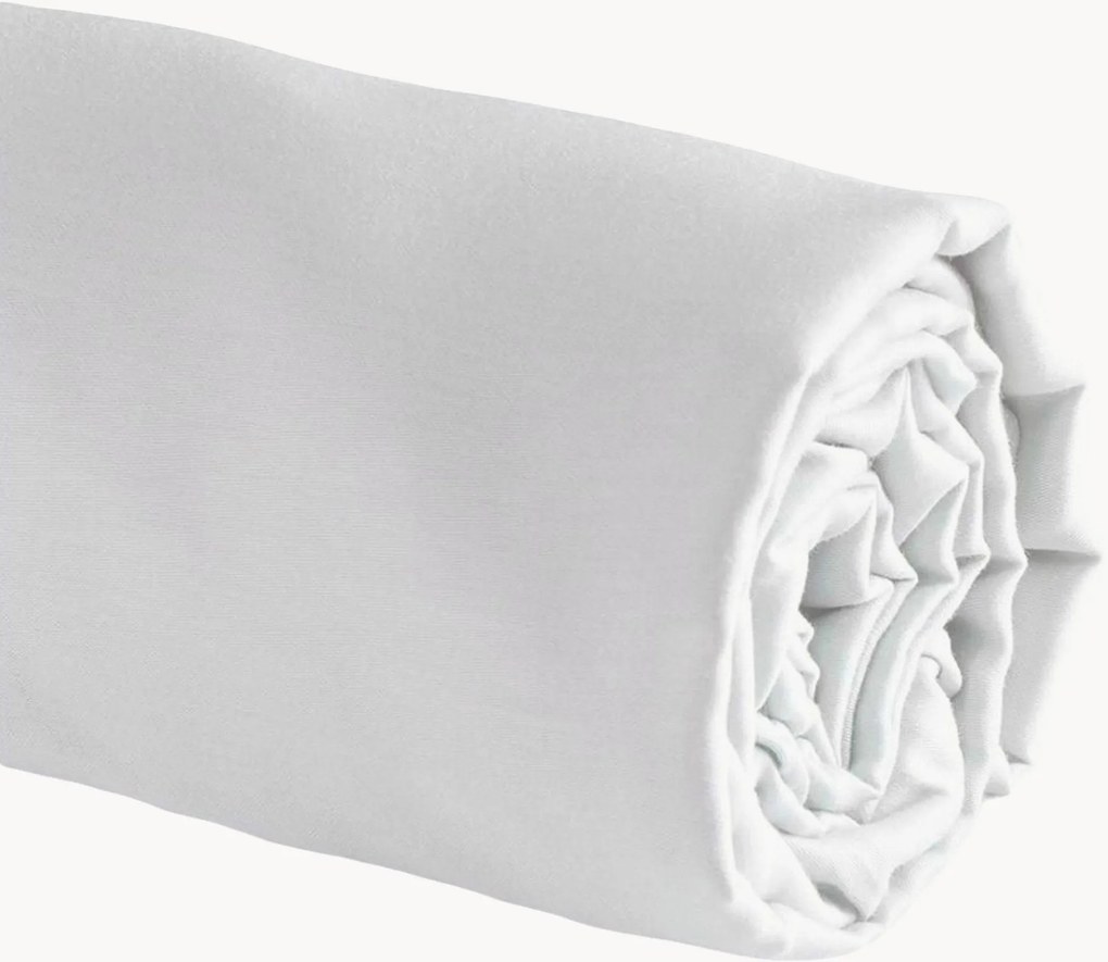 Katoenensatijnen hoeslaken Uni voor boxspring