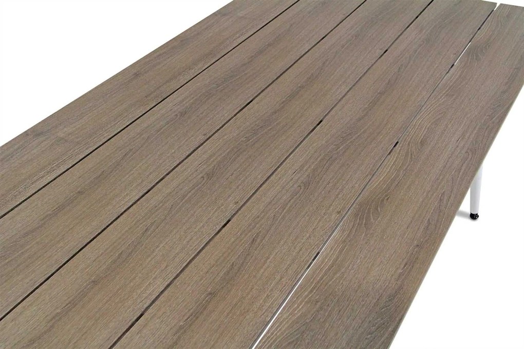 Tuinset 4 personen 180 cm Rope /Aluminium/polywood Wit Santika Furniture Santika