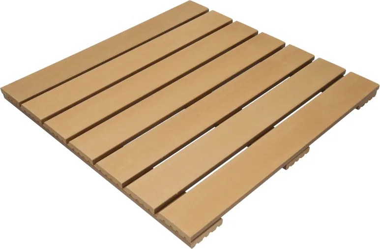 Terrastegel composiet 50 x 50 cm teak FSC (24 mm) massief