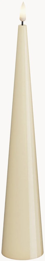 Handgemaakte kerst LED kaars Cone Shaped, echt vlam effect, H 28 cm
