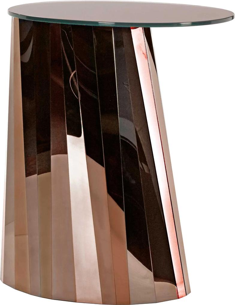 ClassiCon Pli High bijzettafel 53x42 brons tafelblad gesatineerd