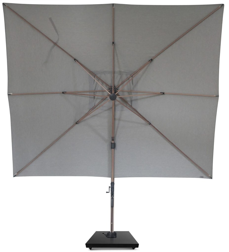 Zweefparasol 3x3.5m S2 Excellent (excl. voet) Grijs-antraciet Camello Luna