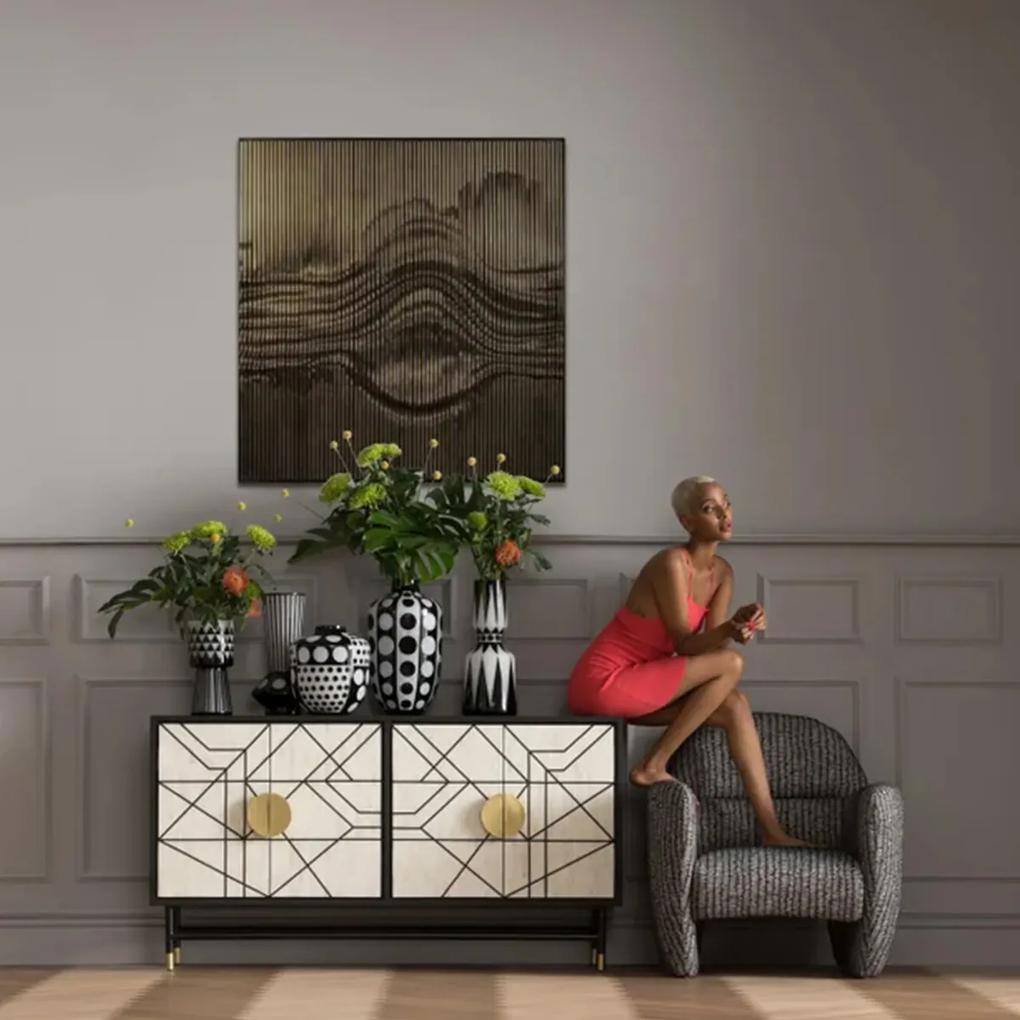 Kare Design Genesis 3D Wanddecoratie Zwart Met Goud
