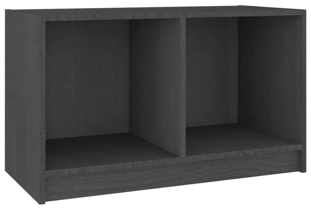 vidaXL Tv-meubel 70x33x42 cm massief grenenhout grijs