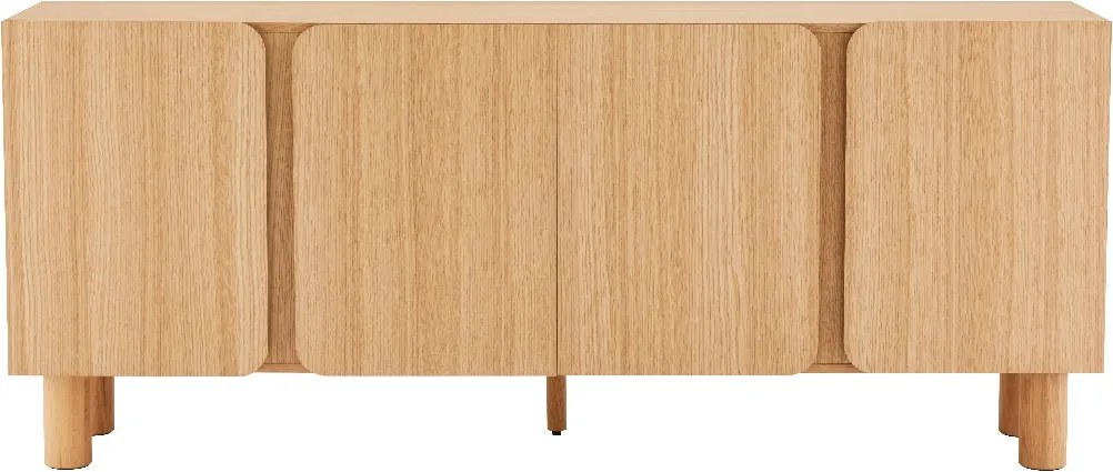 Eiken Dressoir Modern - 180x40x75cm.