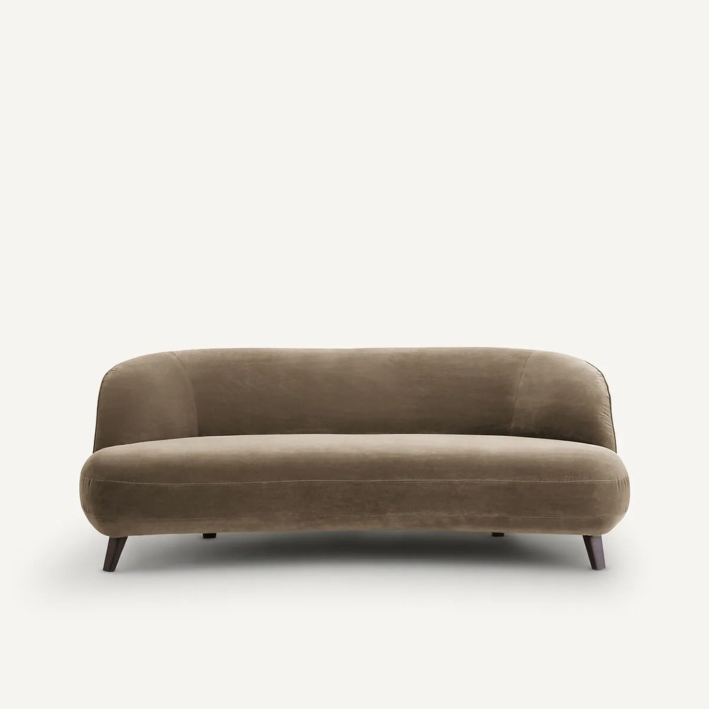 3-zits fluwelen bank, Rosebury, ontwerp Emmanuel Gallina