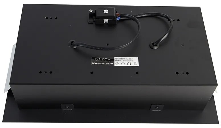 Inbouwspot zwart AR111 verstelbaar 2-lichts - Oneon