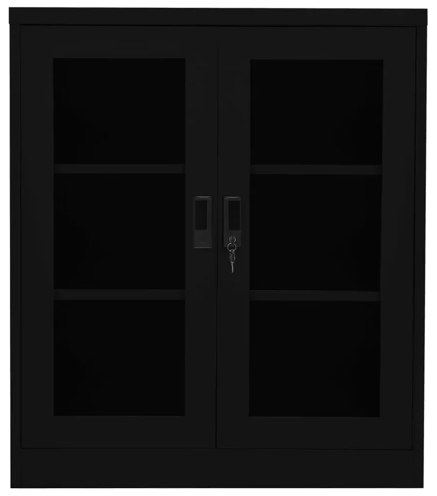vidaXL Kantoorkast 90x40x105 cm staal zwart