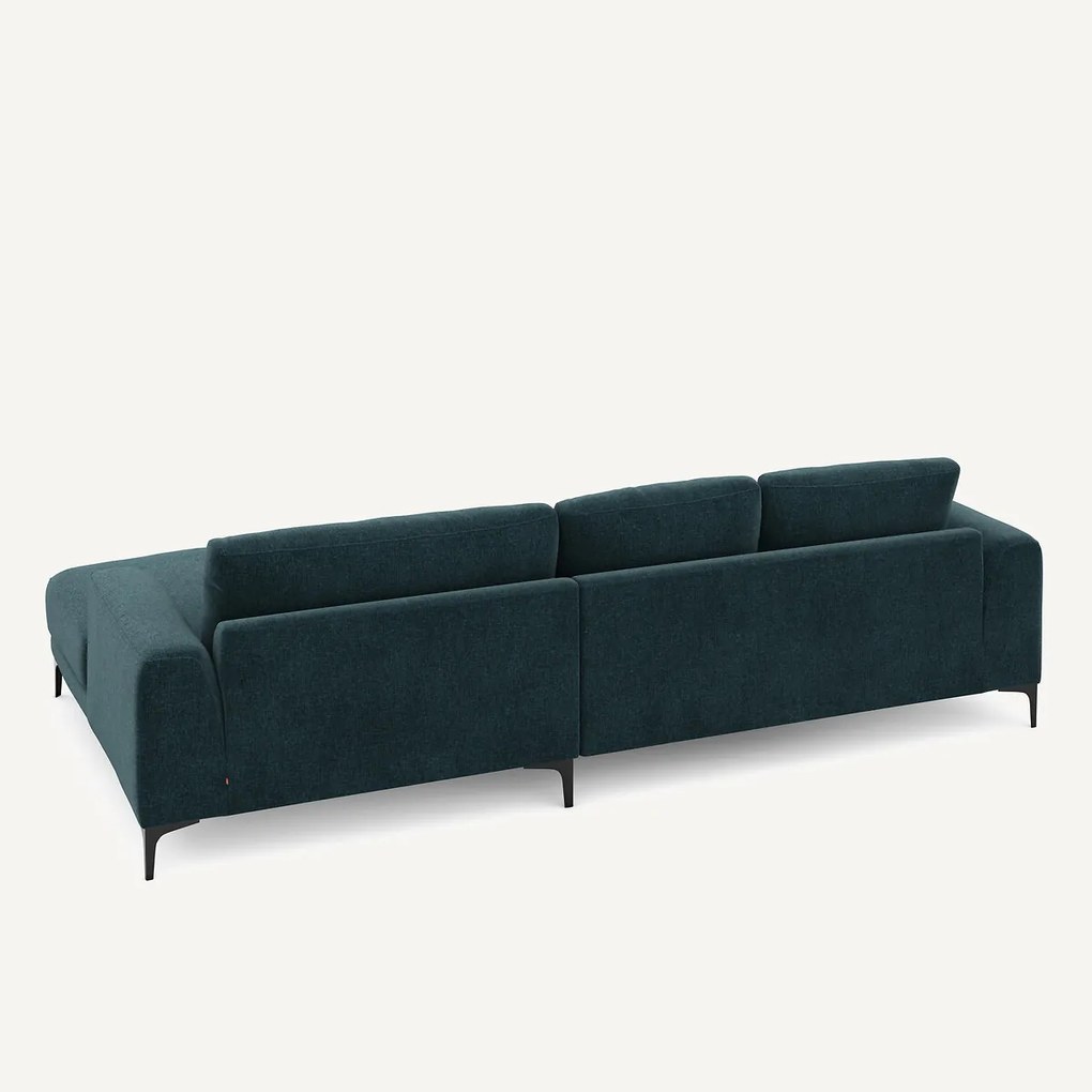 XL hoekbank rechts in chenille fluweel, MARSILE