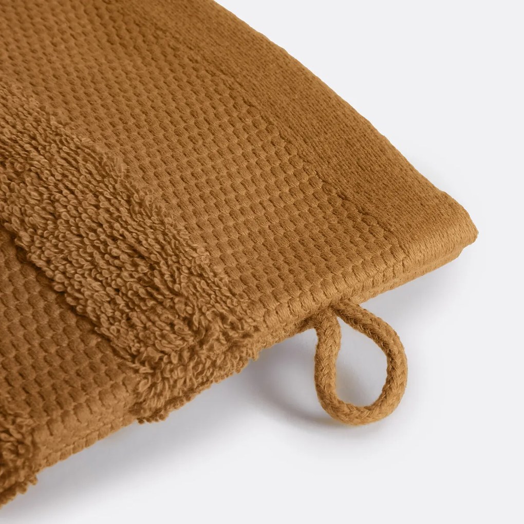 Set van 4 washandjes in gekamd katoen 600g/m2, Kheops