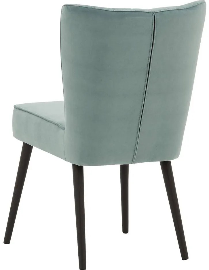 Goossens Eetkamerstoel Rob groen velvet stof leuning, urban industrieel