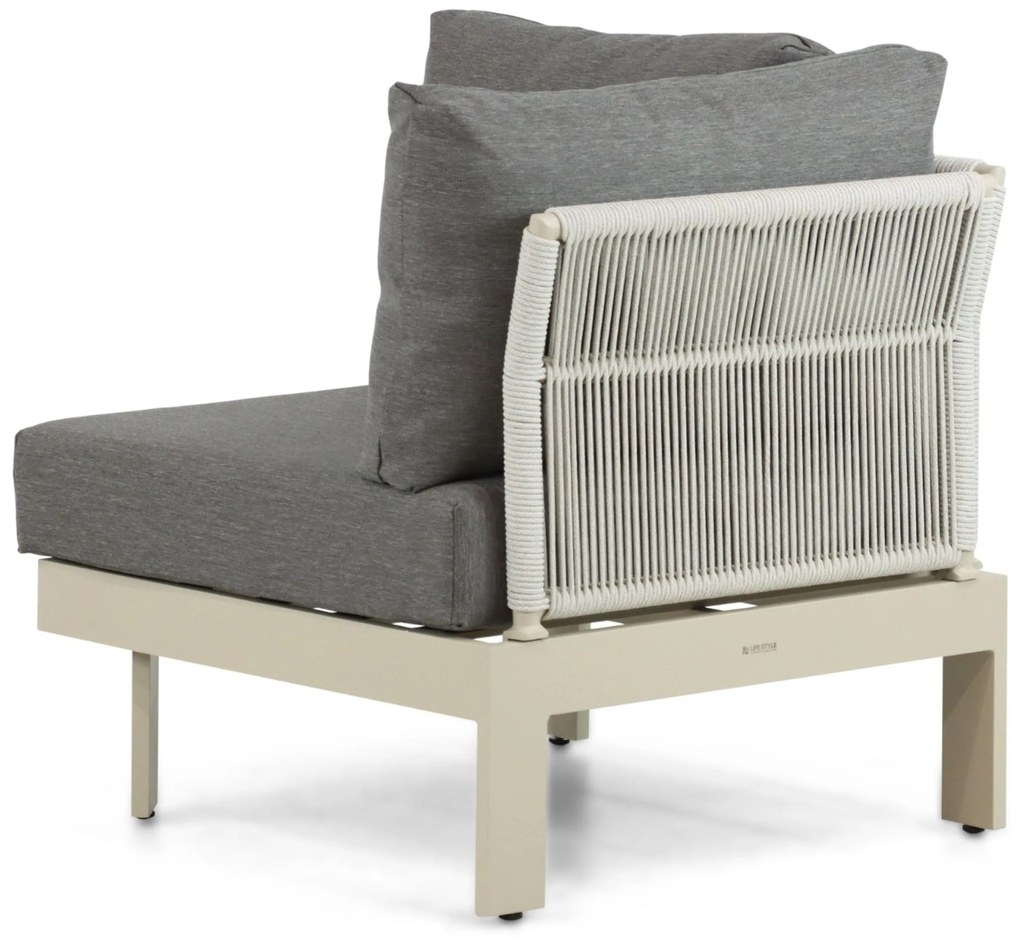Hoek loungeset 6 personen Aluminium Taupe Lifestyle Garden Furniture Lorenzo