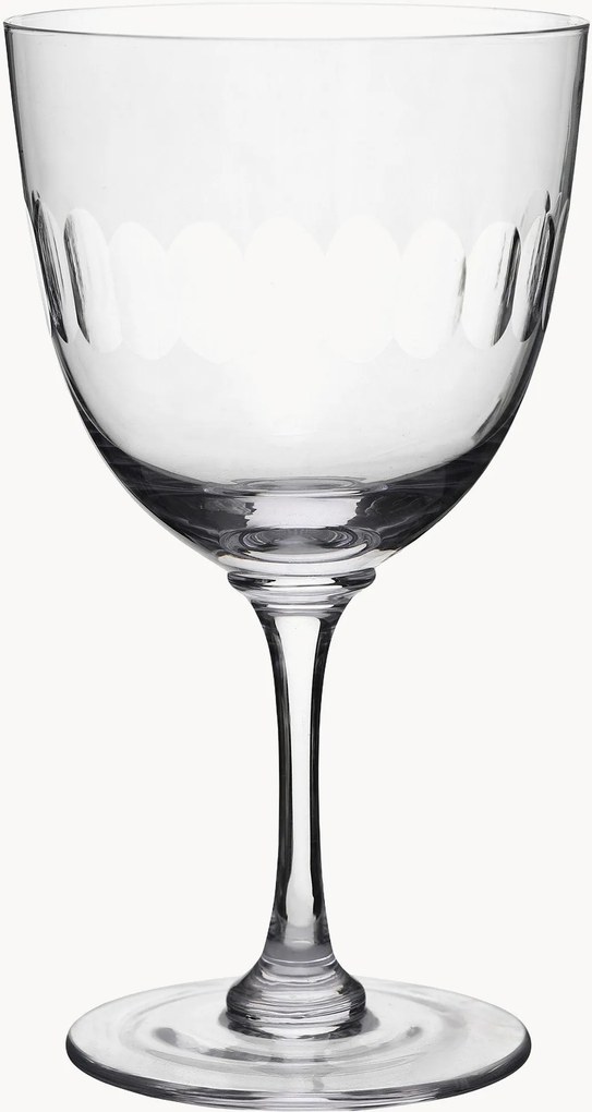 Mondgeblazen kristallen wijnglazen Lens, 2-delig