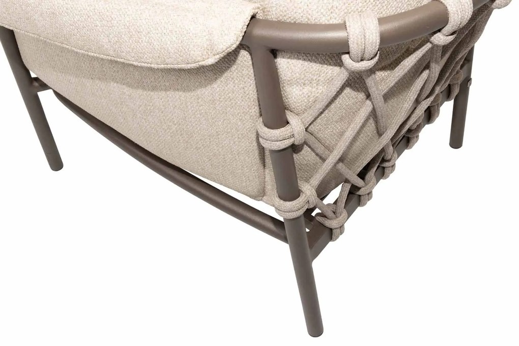 4 Seasons Outdoor Ezra loungestoel terre  Loungestoel    bruin weerbestendig