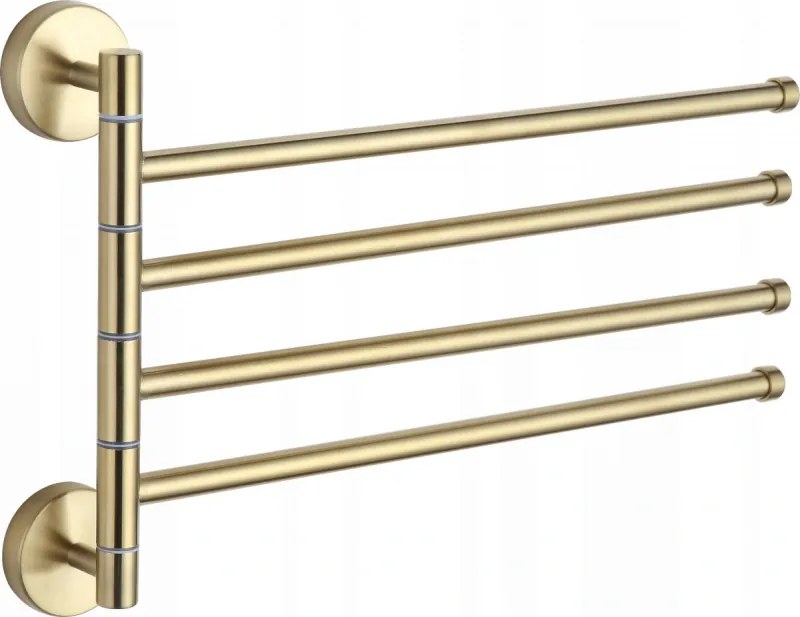 Mexen viervoudige draaibare handdoekhouder, goud - 7039244-50