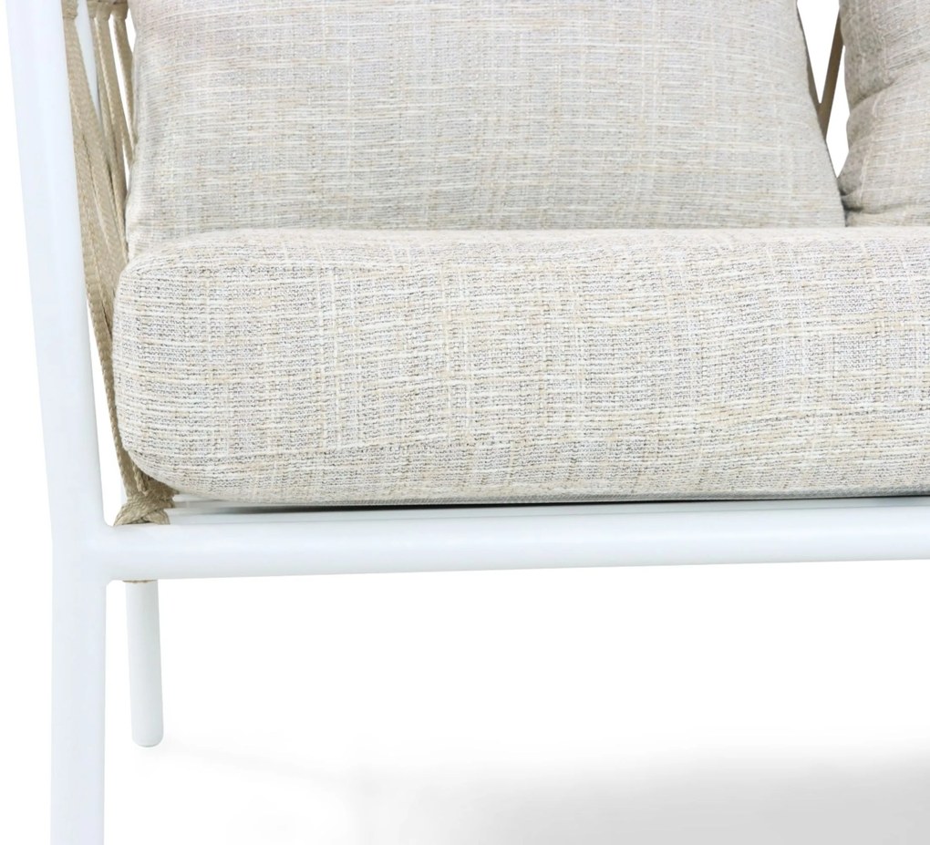 Stoel en Bank Loungeset 5 personen Aluminium/rope Wit  Lifestyle Garden Furniture Feraro
