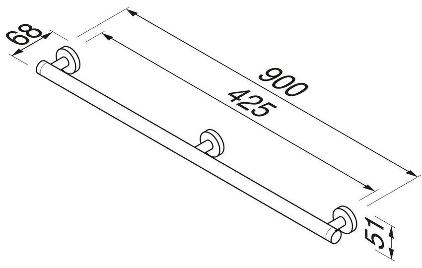 Geesa Comfort & Safety wandbeugel 90cm chroom