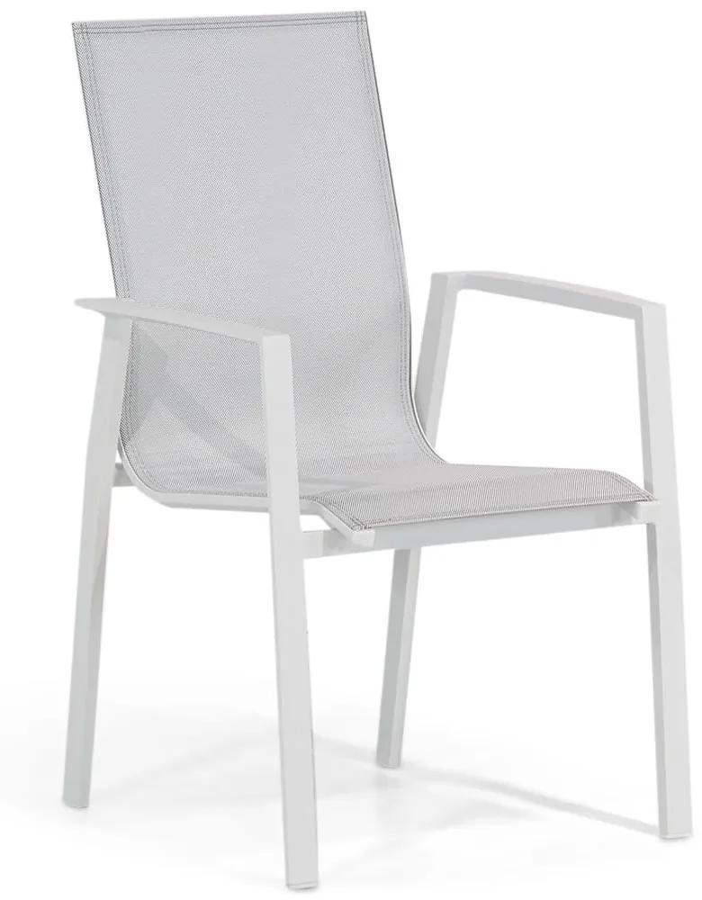 Tuinset 6 personen 220 cm Aluminium/textileen Wit Lifestyle Garden Furniture Ultimate/Concept