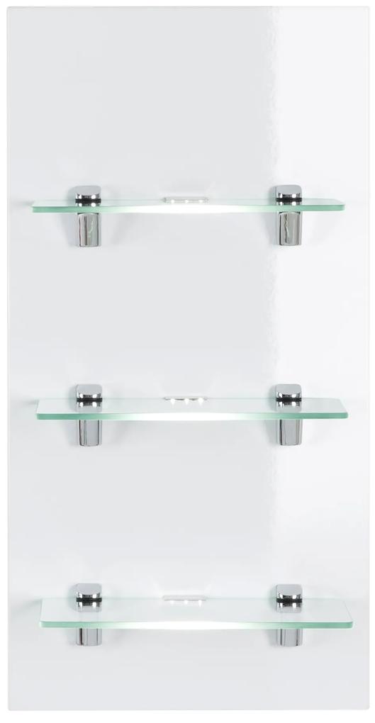 Saniclear Viva open kast met glazen planken en led verlichting 68cm wit
