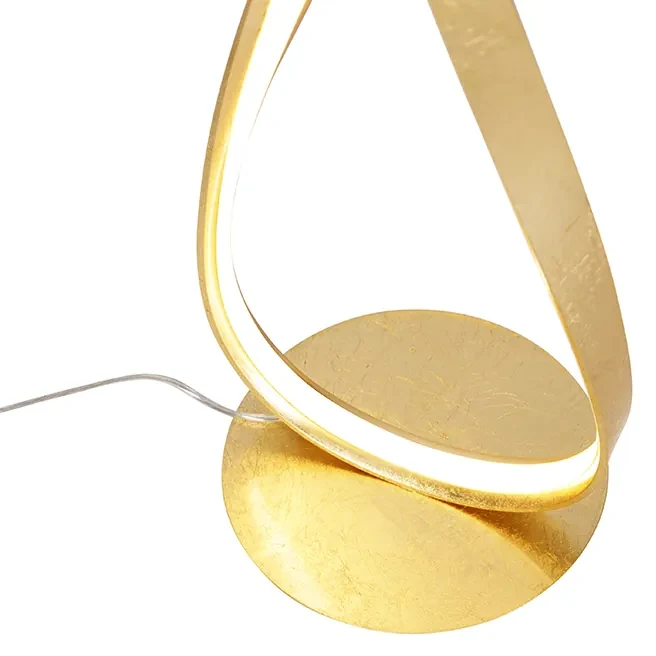 Design vloerlamp goud incl. LED en dimmer - Belinda Design Binnenverlichting Lamp