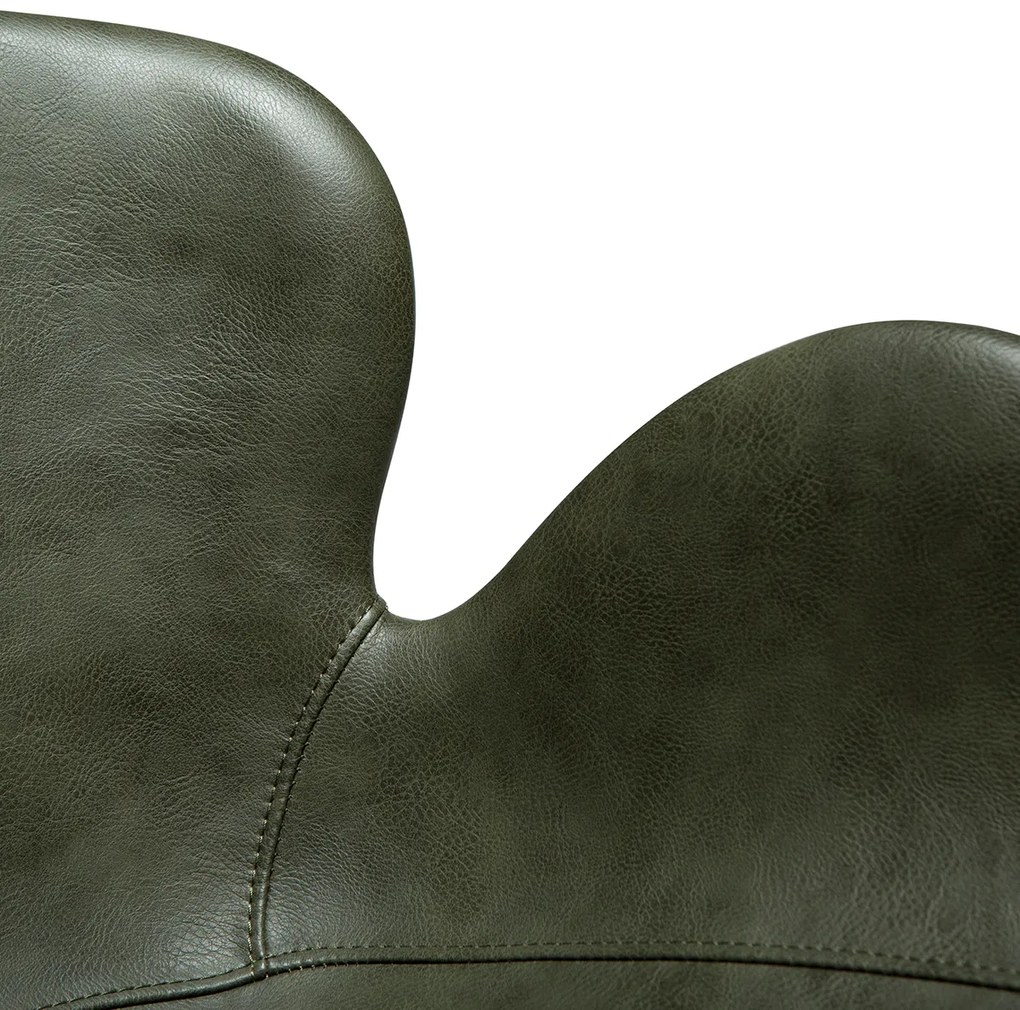Dan-Form Gaia Design Stoel Groen Kunstleer Met Armleuning