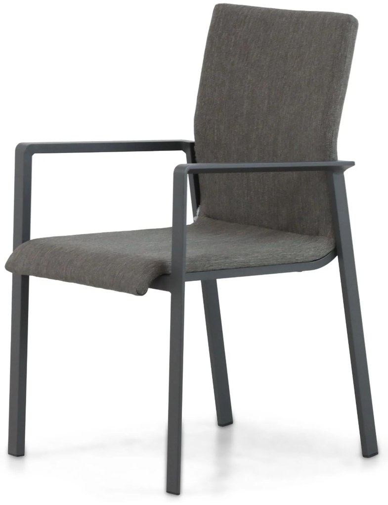 Tuinset 4 personen 90 cm Aluminium/textileen Grijs Lifestyle Garden Furniture Rome/Cesar