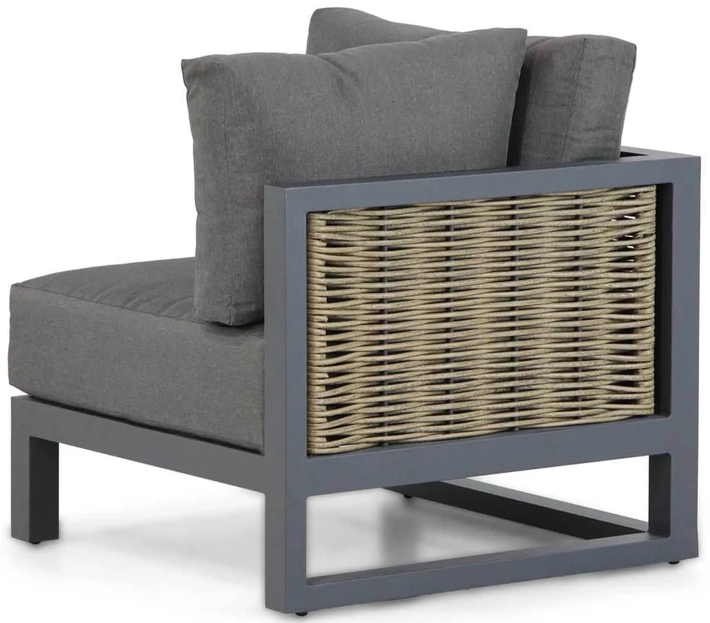 Hoek loungeset 6 personen Aluminium/wicker Grijs Santika Furniture Santika