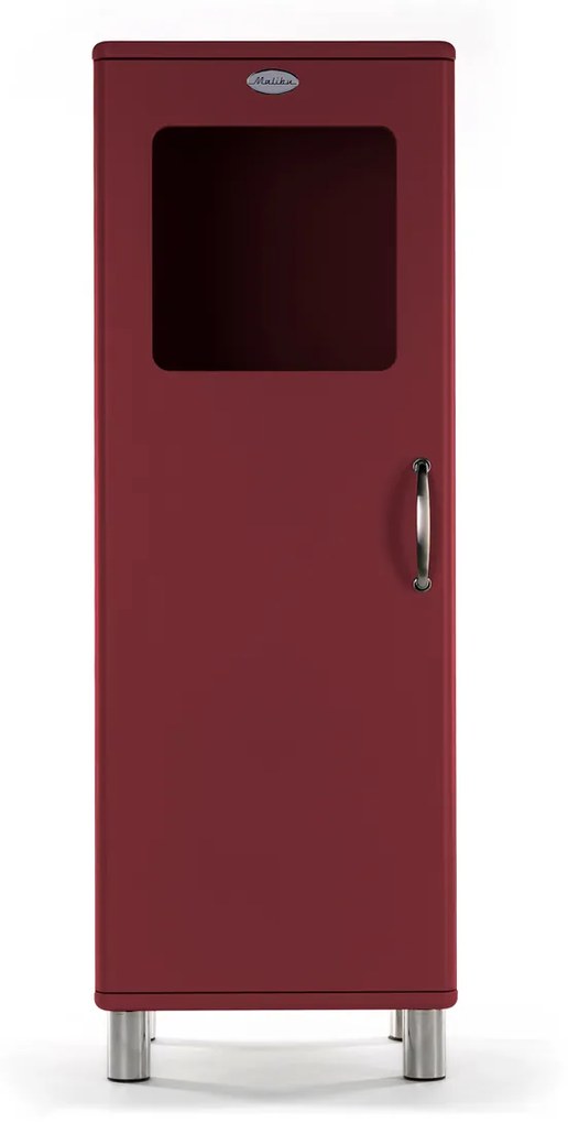 Tenzo Malibu Retro Locker Kast Maroon - 50x41x143cm.
