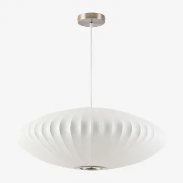 Plafondlamp In Kunstzijde En Ijzer Worel A - Sklum