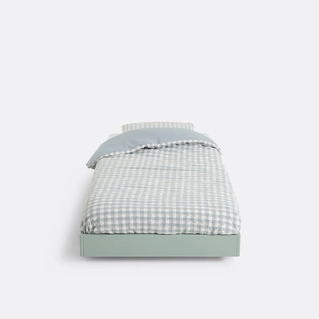 Bed met boxspring, stapelbaar, massief grenen, PYLA
