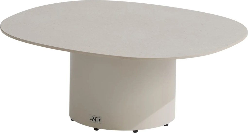 Sofie lounge tuintafel 70x80xH30 cm keramiek oyster linen 4 Seasons Outdoor