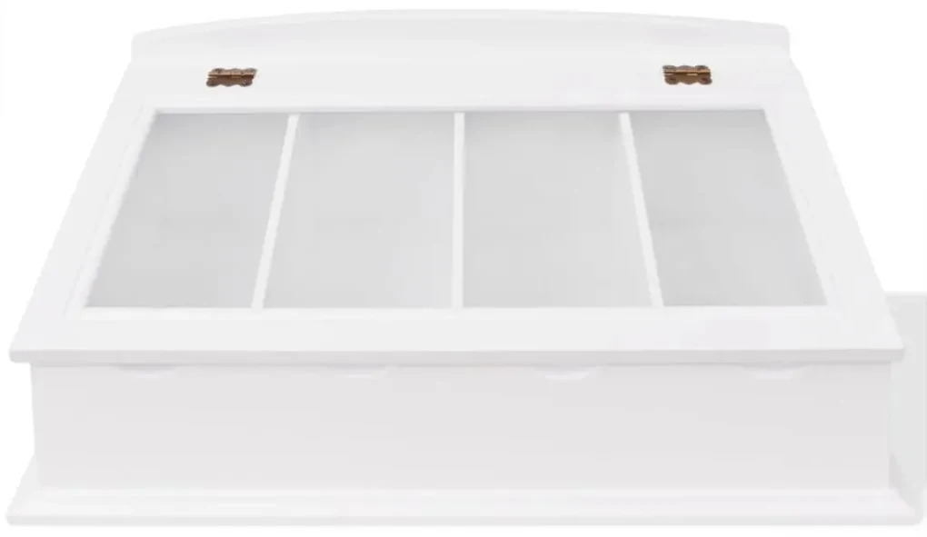 vidaXL Besteklade MDF wit barok stijl