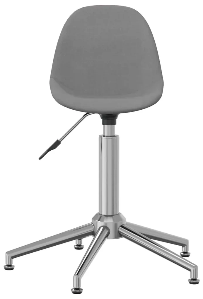 vidaXL Eetkamerstoelen draaibaar 6 st stof lichtgrijs
