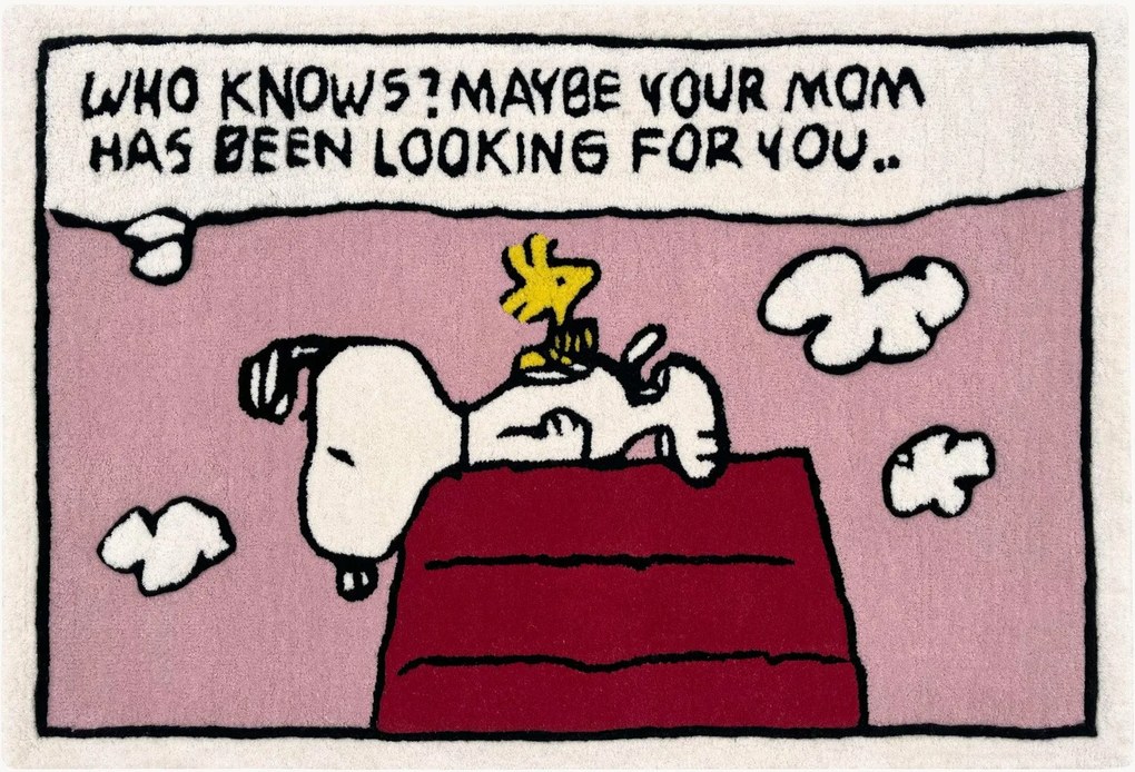 Wollen vloerkleed Peanuts - Comic Internest