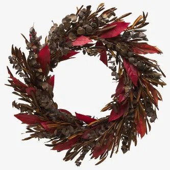 Kerstdecoratieve Krans Ø45 Cm Albalen Rood – Bordeaux - Sklum