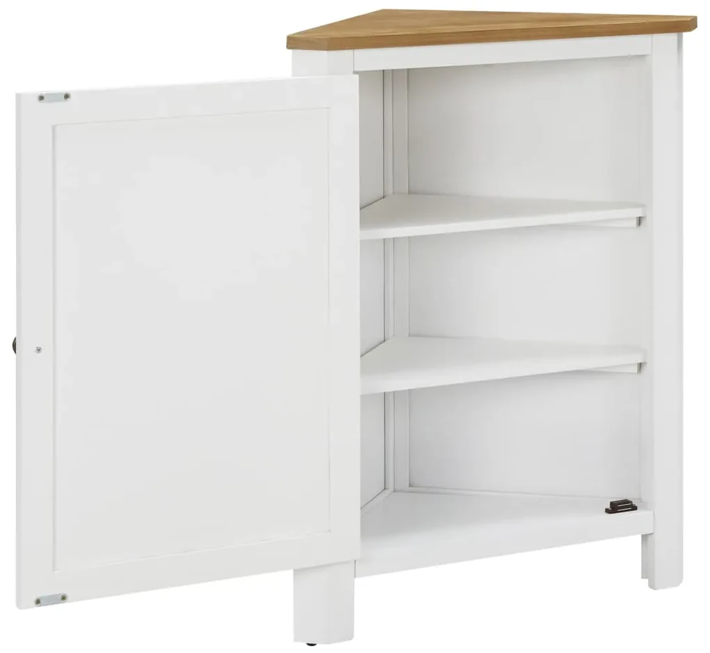 vidaXL Hoekkast 59x36x80 cm massief eikenhout