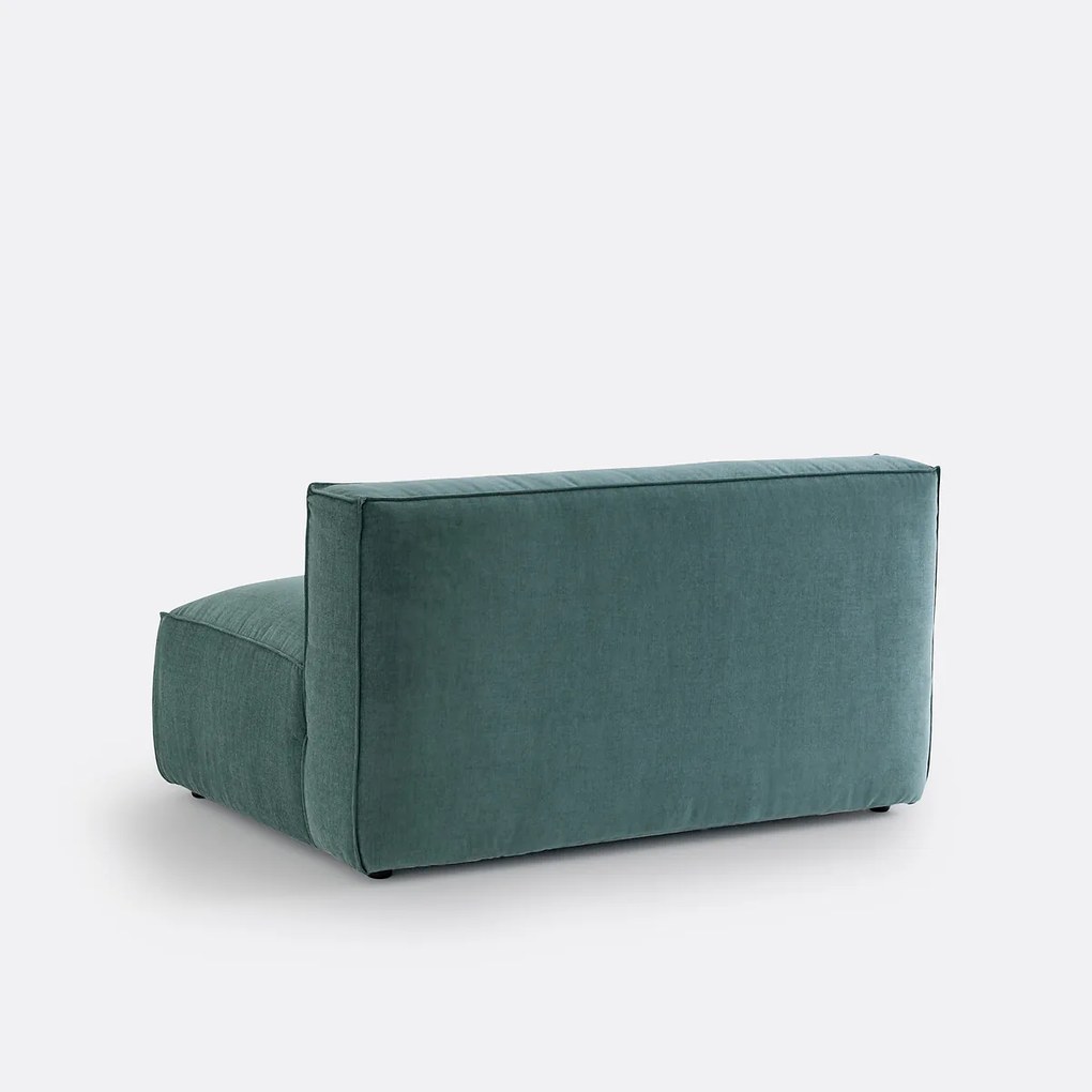 Element voor modulaire bank, 2-zit, in structuurfluweel, Seven