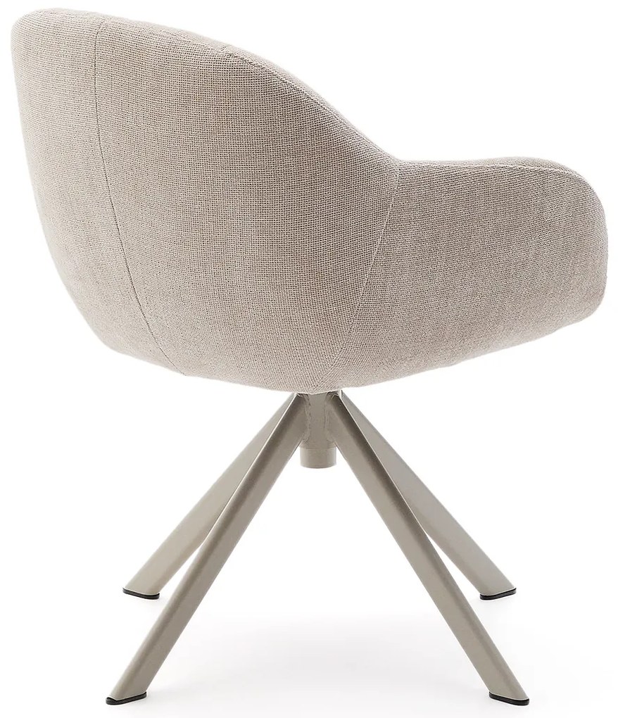 Kave Home Dorina Draaibare Eetkamerstoel Beige