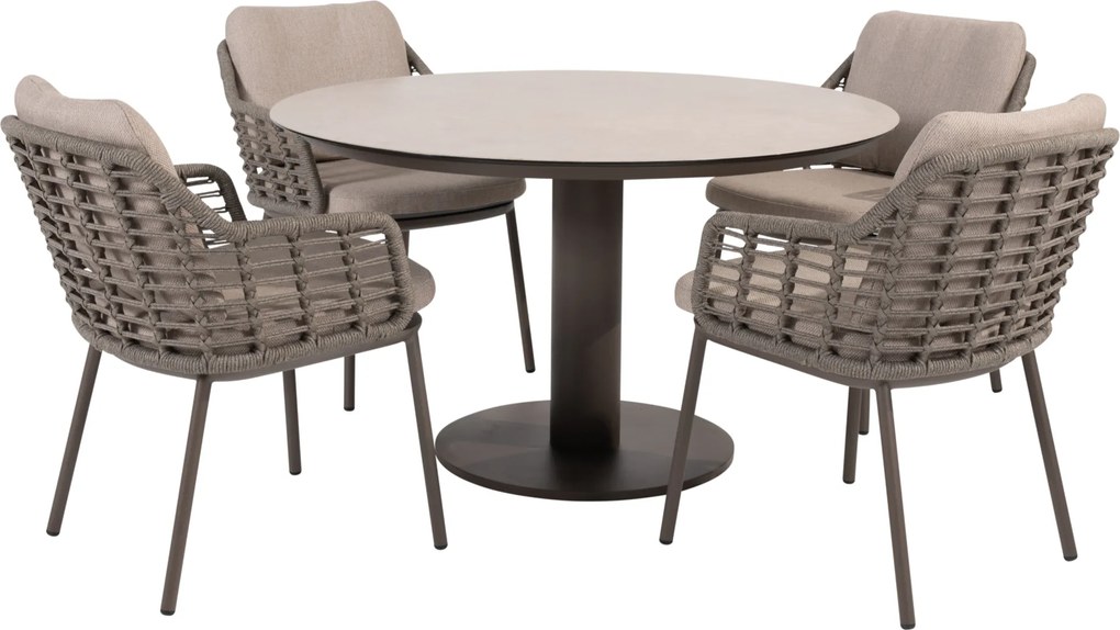 Sarah Puglia dining tuinset 120xH75 cm 5 delig keramiek terre Taste 4SO