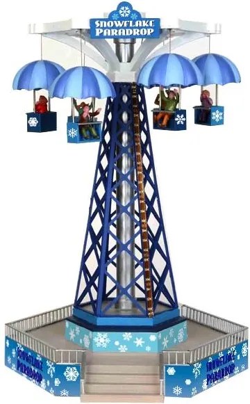 Lemax - 'Snowflake Paradrop' - Verlichte Sights &amp; Sounds met animatie - Inclusief adapter