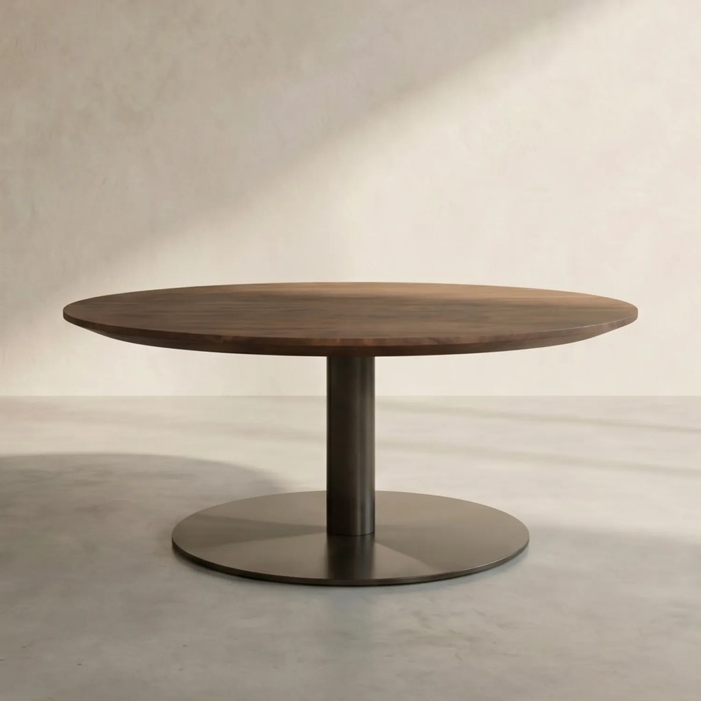 Brons Potige Salontafel Rond - 80 X 80cm.