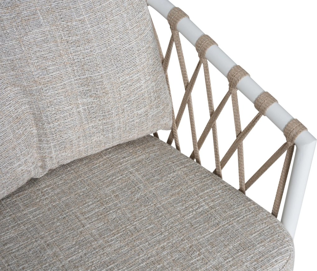 Tuinset 6 personen 150 cm Rope Wit Lifestyle Garden Furniture Morano/Arancia