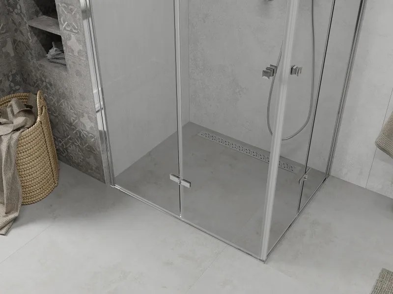 Mexen Lima Duo opvouwbare douchecabine 100 x 80 cm, transparant, chroom - 856-100-080-02-00