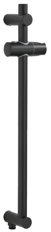 Saniclear Nero inbouwregendouche 30cm rond met wandarm, 3 standen handdouche en glijstang zwart mat