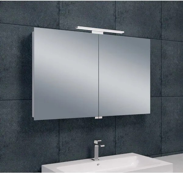 Exellence Bright Lucia luxe spiegelkast 100x60cm met LED verlichting aluminium 38.4153