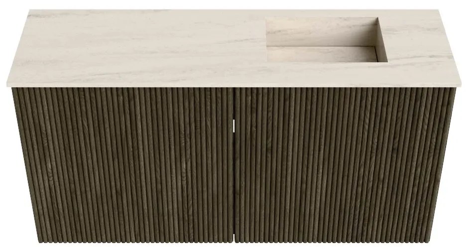 Mondiaz Joya DLux 80cm toiletmeubel shadow met wastafel faye rechts 1 kraangat meli